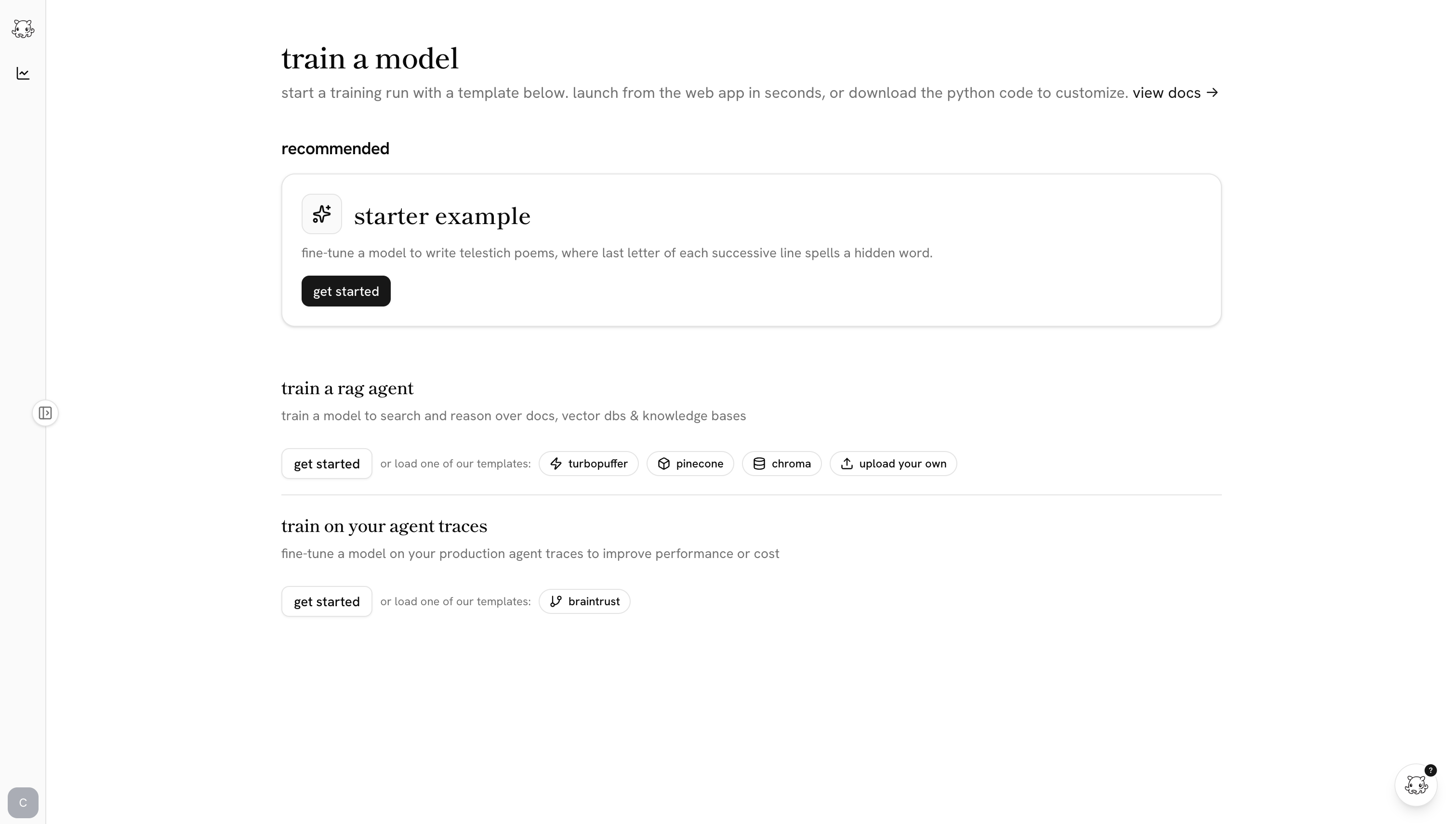 castform data sources: production traces and your corpus